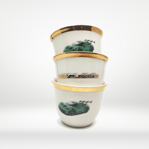 PORSCHE GT3 RS ARABIC COFFE CUP GOLD
