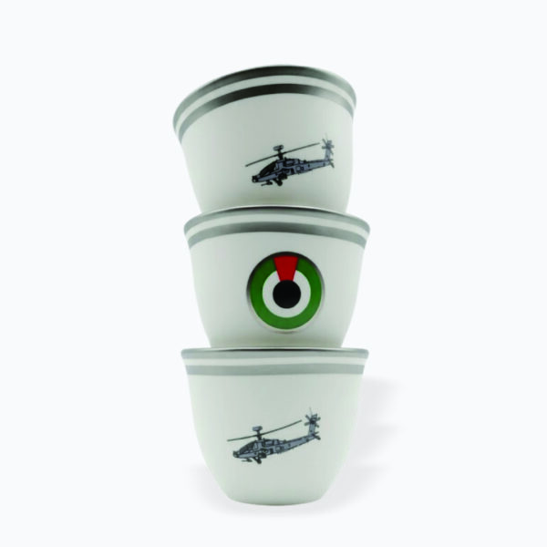 AH-64 Sideview with UAE Flag Arabic Coffee Mug